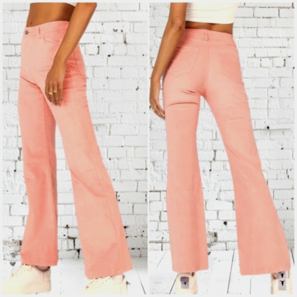 PRINCESS POLLY Nadia Flared Leg Soft Corduroy Pants ~ NWOT